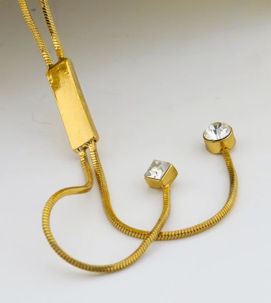 Koton Altın Renk Metal Parlak Taşlı Bayan Kolye 42 cm - 4