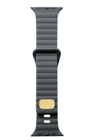 Apple Watch Ultra 49mm Uyumlu KRD-73 Şerit Tasarım Lüx Silikon Kordon - 8