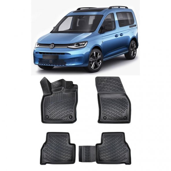 Bod Volkswagen Caddy 3D Havuzlu Paspas 2021-Sonrası