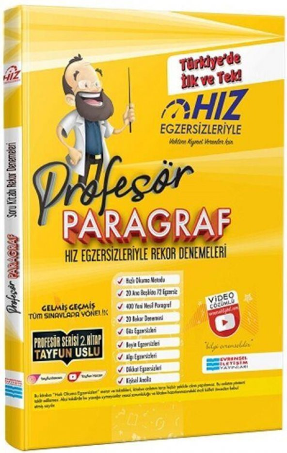 Profesör Paragraf Hız Egzersizleriyle Rekor Denemeler Evrensel İletişim Yayınları