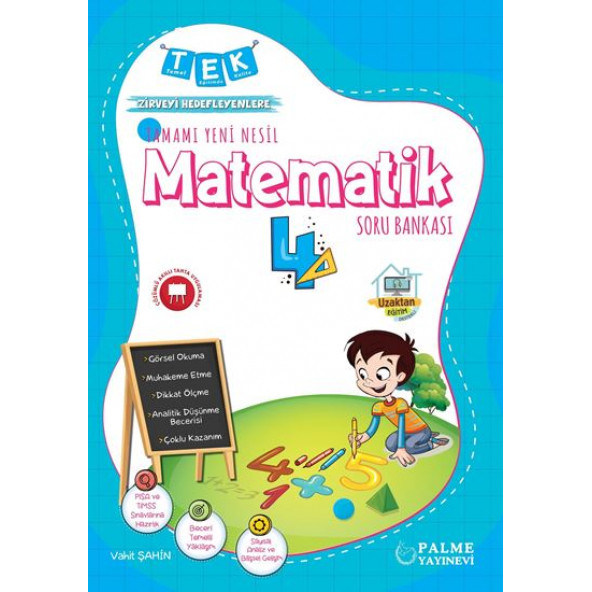 Palme 4. Sınıf Tek İlkokul Matematik Yeni Nesil Soru Kitabı