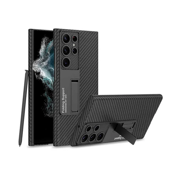 Galaxy S23 Ultra Kılıf Zore Kıpta Standlı Kılıf - Resim 4