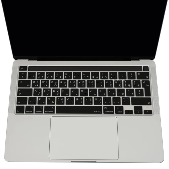 Arapca MacBook Pro Klavye Koruyucu – 13 Inc Silikon Kapak M1 M2 Uyumlu UK Ters L Enter - Resim 4