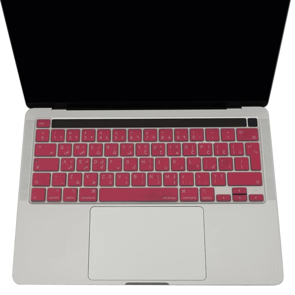 Arapca MacBook Pro Klavye Koruyucu – 13 Inc Silikon Kapak M1 M2 Uyumlu UK Ters L Enter - Resim 5