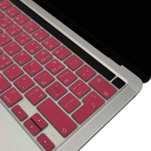 Arapca MacBook Pro Klavye Koruyucu – 13 Inc Silikon Kapak M1 M2 Uyumlu UK Ters L Enter - Resim 7