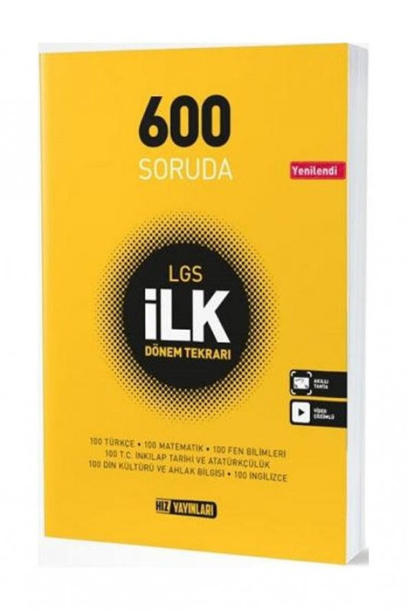600 SORUDA LGS İLK DÖNEM TEKRARI HIZ YAYINLARI