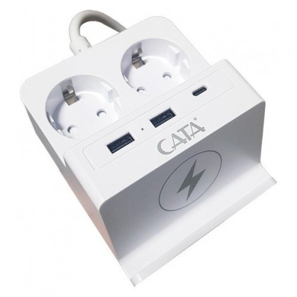 CATA CT-3003 YUNUS AKIM KORUMALI 2Lİ GRUP PRİZ  1,5 METRE KABLOLU  2 USB + 1USB-C  ŞARJ PRİZ 