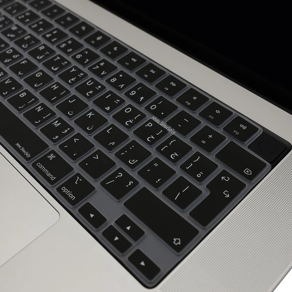 MacBook klavye koruyucu Arapça baskı silikon UK Enter Türkçe Q Air Pro 13.6 15.3 14.2 16.2 inç - 5