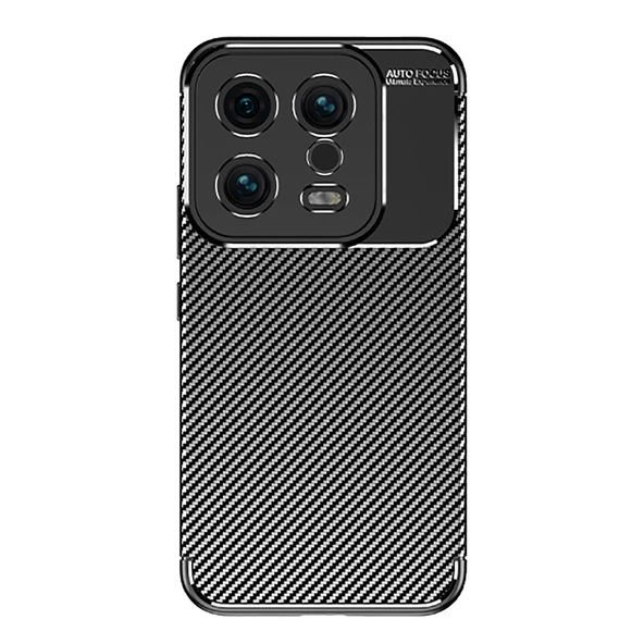 Xiaomi Mi 13 Kılıf Zore Negro Karbon Tasarım Silikon Kılıf - Resim 2