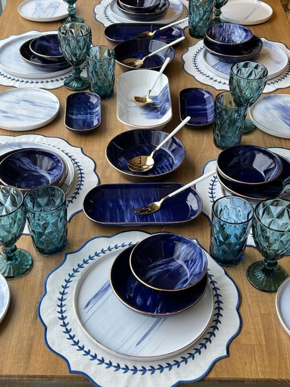 Yemek Takımı Blue Wind 54 Parça 6 Kişilik