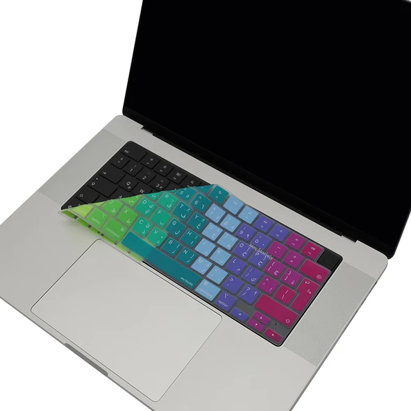 Arapça Klavye Macbook Air Pro Kılıf M1-M2-M3 Dazzle A2681 A2941 A2442 A2779 A2992 A2918 A2485 A2780 A2991 ile Uyumlu - 5