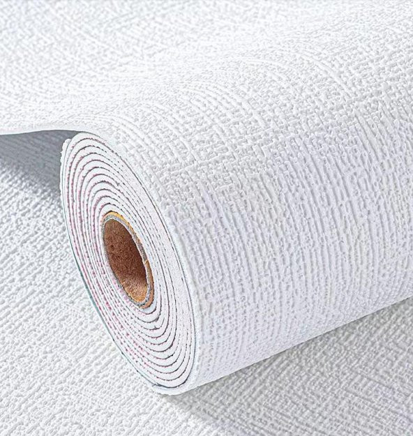 Renkli Duvarlar 50x280 Cm Kendinden Yapışkanlı Alüminyum Folyolu Isı Ses Yalıtımlı Duvar Kağıdı Paneli Dekor Beyaz