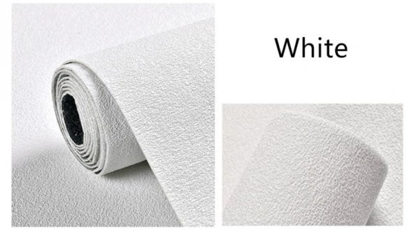 Renkli Duvarlar 50x280 Cm Kendinden Yapışkanlı Alüminyum Folyolu Isı Ses Yalıtımlı Duvar Kağıdı Paneli Dekor Beyaz - 2