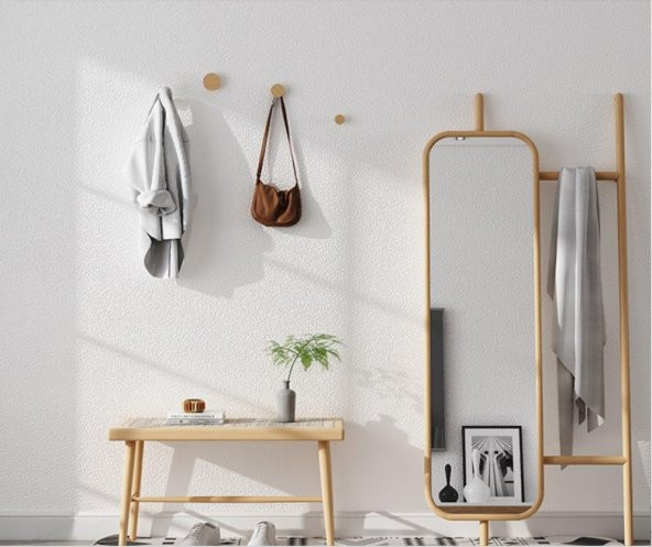 Renkli Duvarlar 50x280 Cm Kendinden Yapışkanlı Alüminyum Folyolu Isı Ses Yalıtımlı Duvar Kağıdı Paneli Dekor Beyaz - 3