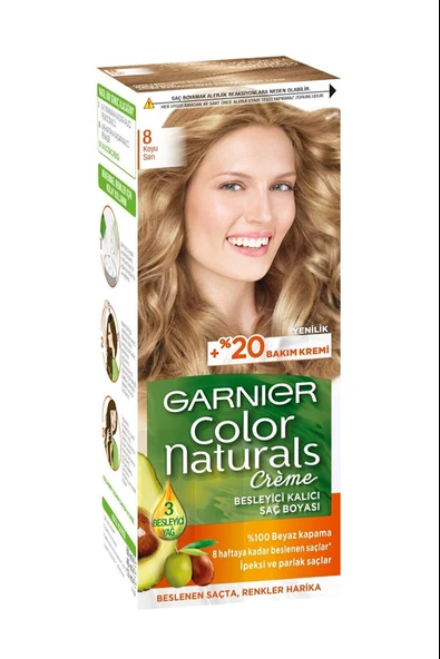 Garnier Color Naturals 8 Koyu Sarı Saç Boyası - 1