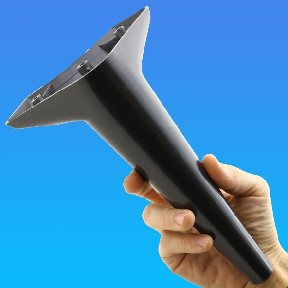 Lüks Mobilya Kanepe Sehpa TV Ünitesi Koltuk Ayağı 24 cm Siyah Baza Ayak - Resim 3