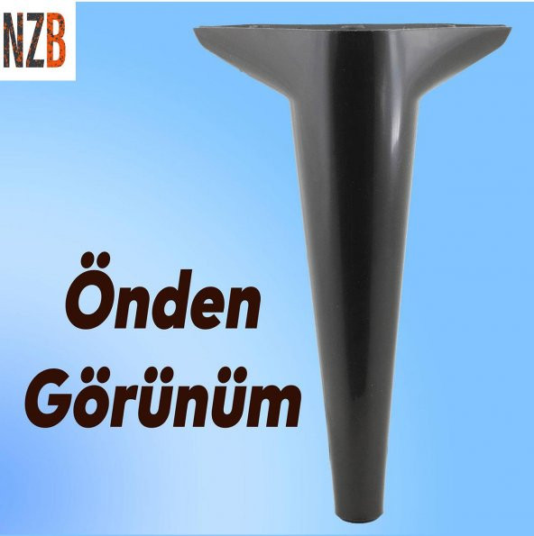 Lüks Mobilya Kanepe Sehpa TV Ünitesi Koltuk Ayağı 24 cm Siyah Baza Ayak - Resim 6