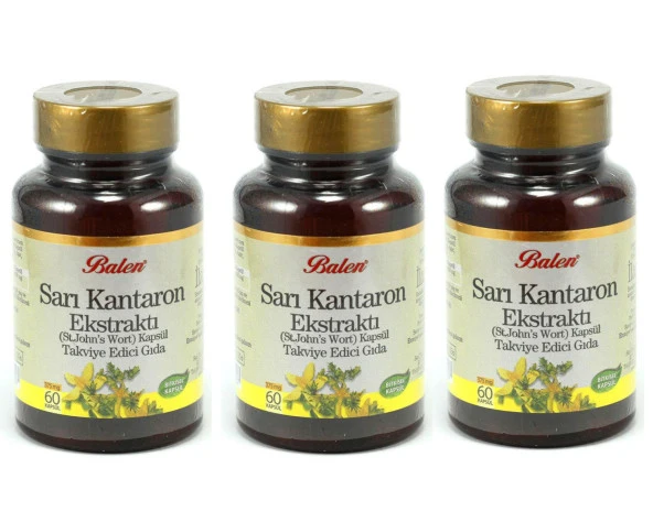 3 Adet Balen Sarı Kantaron Ekstraktı 300 mg (60 Kapsül) - 1