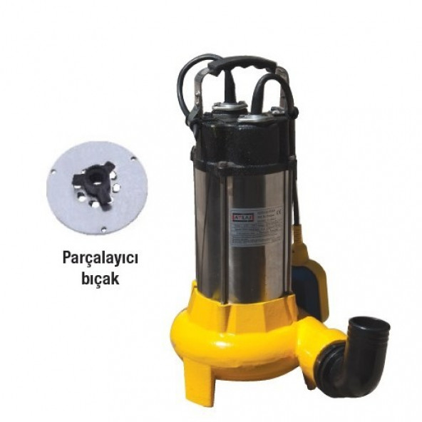 Attlas V2200D-F Döküm Gövdeli 3,5 Hp Atık Su Pompası