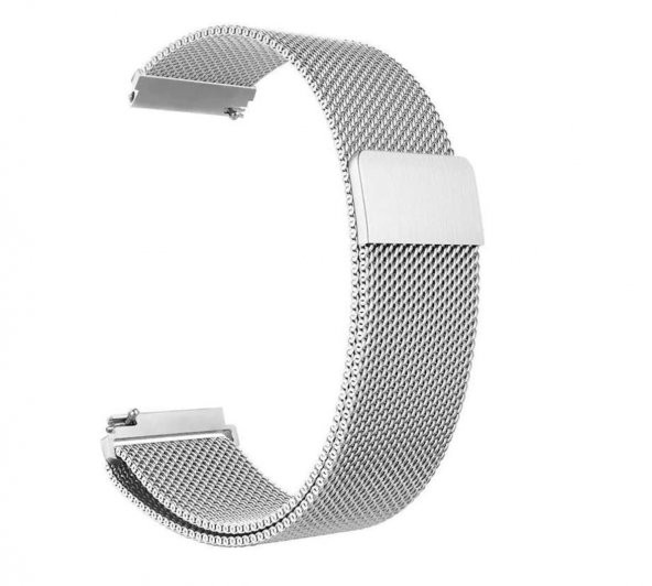 Oppo Watch 46mm Akıllı Saat Uyumlu Hasır Mıknatıslı Metal Kordon