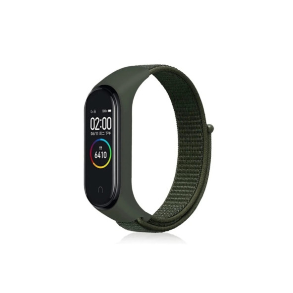 Xiaomi Mi Band 6 Mi Band 5 Akıllı Bileklik Uyumlu Hasır Kumaş Cırtlı Kordon Kayış - 5