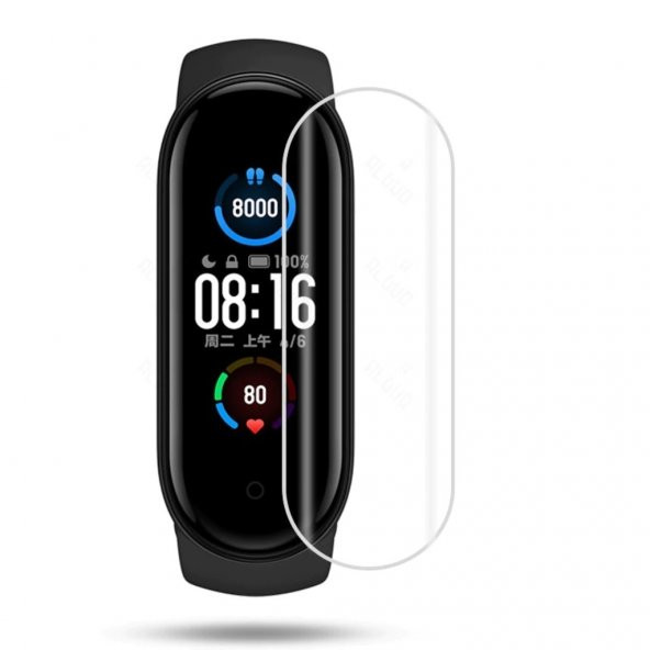 Xiaomi Mi Band 6 Mi Band 5 Akıllı Bileklik Uyumlu Nano Jelatin Ekran Koruyucu (2 ADET)