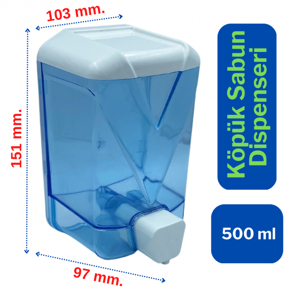 Wespa Plastik Şeffaf Köpük Sabun Dispenseri 500 ml. x 10 Adet
