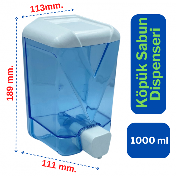 Wespa Plastik Şeffaf Köpük Sabun Dispenseri 1000 ml. x 5 Adet