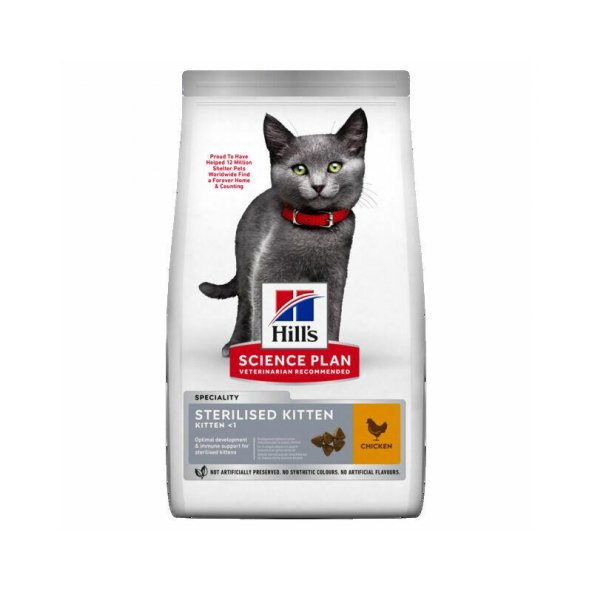 Hills Sterilised Kitten Tavuklu Kısırlaştırılmış Yavru Kedi Maması 10 Kg