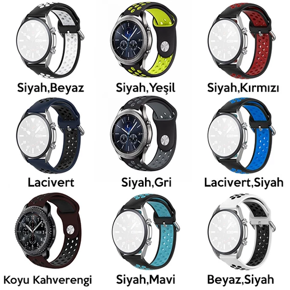 20MM Kordon Kayış Gear S2,R600 Watch S4 42mm,Huawei Watch Gt,20MM Kordon