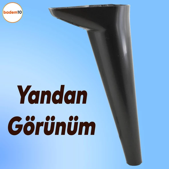 Aspen Lüks Mobilya Kanepe Koltuk Tv Ünitesi Konsol Yükseltici Ayağı Ayakları 24 Cm Siyah Ayak - 5