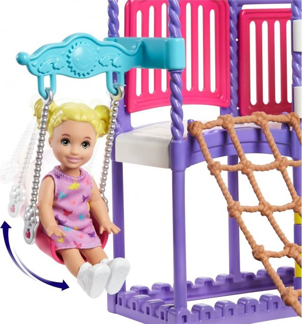 Barbie Bebek Bakıcısı Skipper ve Oyun Parkındaki Bebekleri Seti - 4
