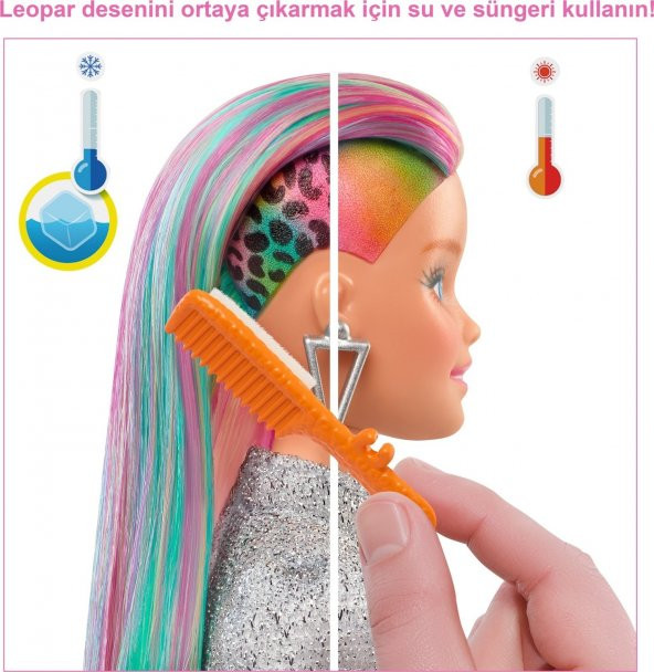 Barbie Leopar Desenli Saçlar Bebeği - 2