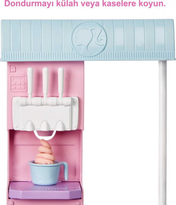 Barbie Dondurma Dükkanı Oyun Seti HCN46 - 3