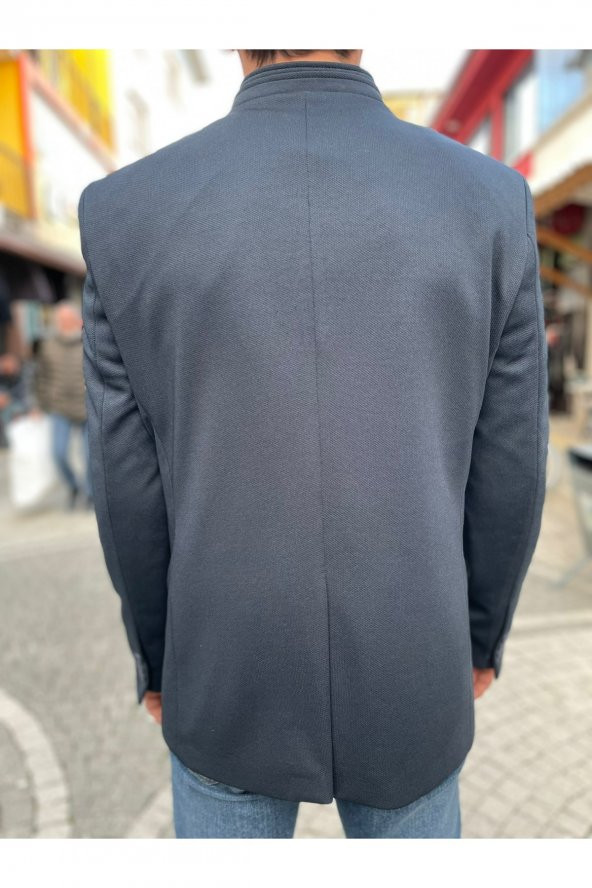 CEP DETAYLI HAKİM YAKA SEZONLUK SLİM FİT CEKET MONT - 2