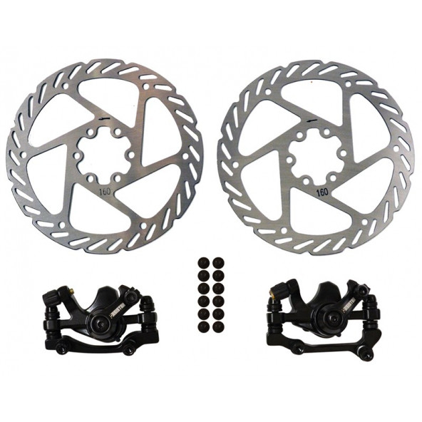 Asistan Bauer DB10 Mekanik Disk Fren Ön/Arka Set - 4