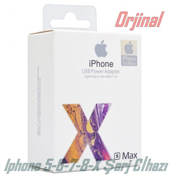 Iphone Mb352Ll Iphone Xs Max Şarj Cihazı Data Kablosu Şarj Başlığı iphone 5 6 7 8 X uyumlu şarj set