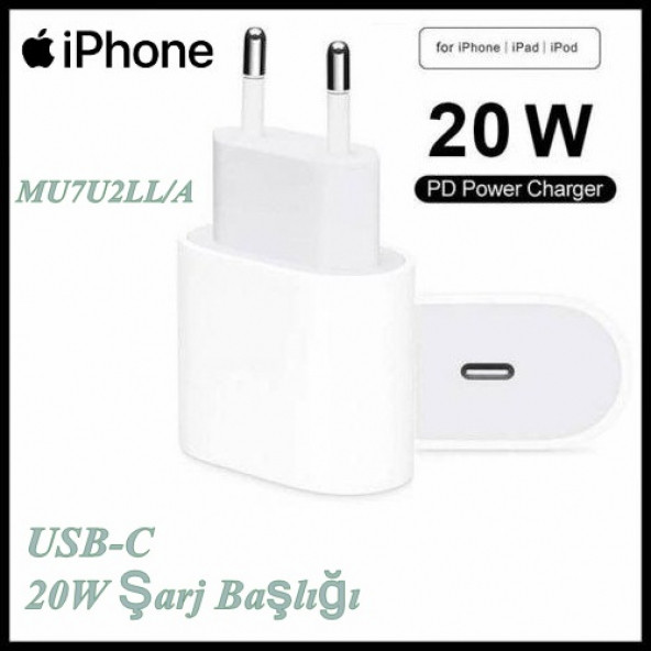 Iphone 11 12 13 / Pro / Promax Apple Uyumlu 20W Usb - C Hızlı Şarj Adaptörü