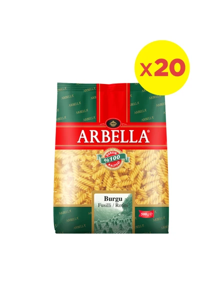 Arbella Burgu Makarna 500 gr x 20 Adet ürün görseli