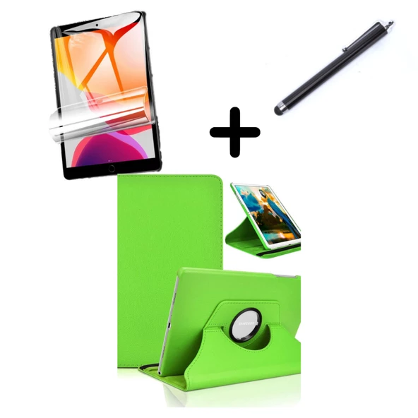 Samsung Galaxy Tab A8 10.5 SM-X200 X205 X207 Kılıf Dönen Tablet Kilifi Ekran Koruyucu+Kalem - 11