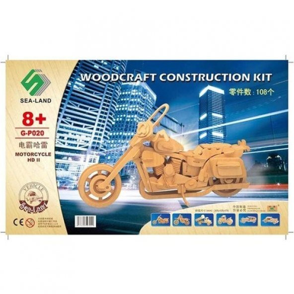 3D Ahşap Puzzle Yapboz Maket Motor Boyanabilir