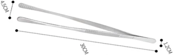 Paslanmaz Çelik Düz Uçlu Bitki Cımbızı Bitki Maşası 25 cm - 3