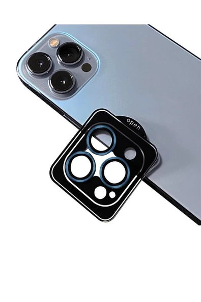 Apple iPhone 12 Pro Max Uyumlu CL-09 ​​​​Kamera Lens Koruyucu Kolay Takma Aparatlı