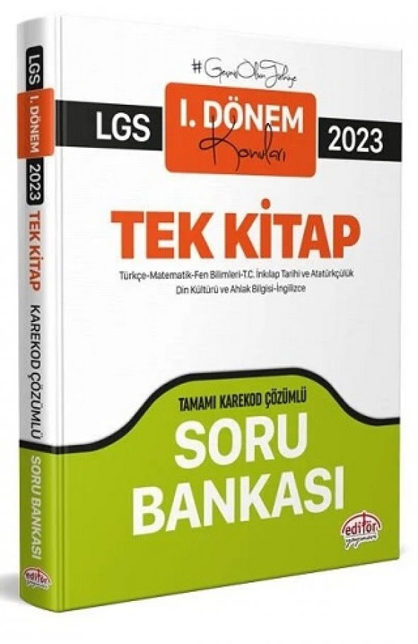 Editör 8. Sınıf Lgs 1. Dönem Tüm Dersler Soru Bankası 2023
