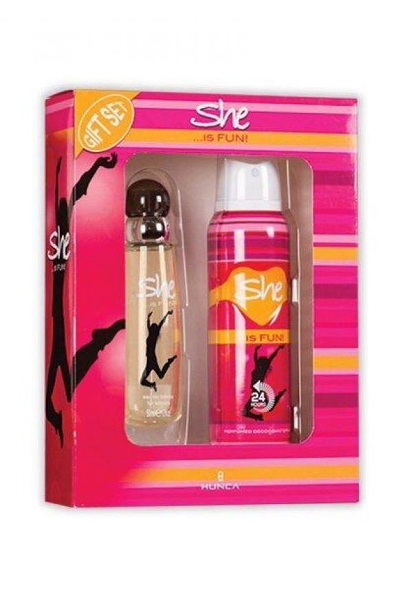 She Fun Edt 50 ml Kadın Parfüm + 150 ml Deodorant Seti 8690973029102