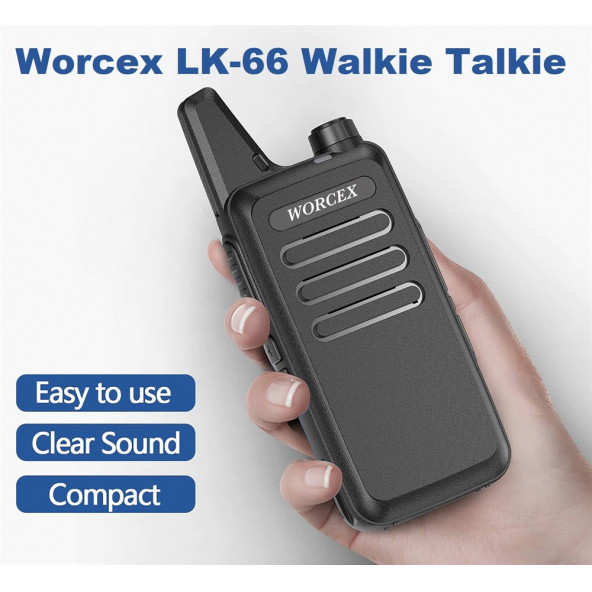 Worcex LK-66 Açık Alan 15Km Mesafeli Pmr Telsiz (Tekli Paket)