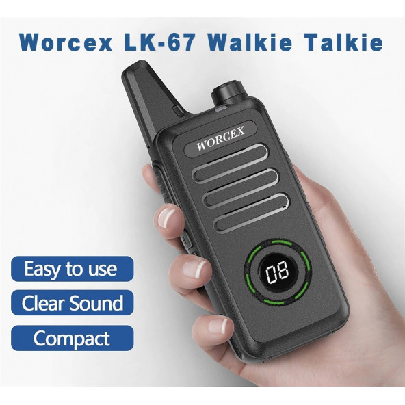 Worcex LK-67 Dijital 15 Km Mesafeli Pmr Telsiz (Tekli Paket)