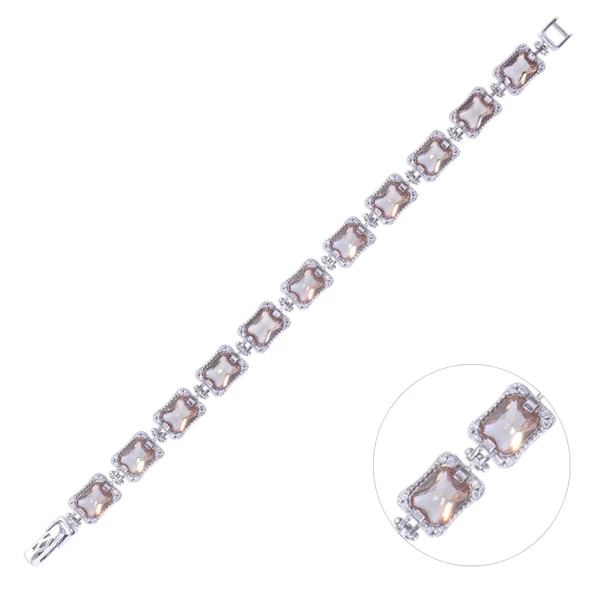 Nusnus Zultanite Taşlı Kadın Gümüş Bileklik 15.87 Gr ürün görseli 1