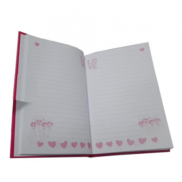 Hatıra Defteri Kilitli Kız Modeli Günlük Defteri Flamingo Hediye Kutulu 100 Yaprak Çizgili 1 Adet - 4