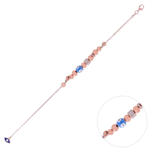 Nusnus Kadın Gümüş Bileklik Rose Gold ZRK 2160 6.6 GR ürün görseli 1